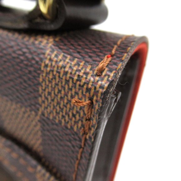 LOUIS VUITTON Portobello Shoulder Bag Damier Ebene Canvas Used Unisex LV - Picture 6 of 11